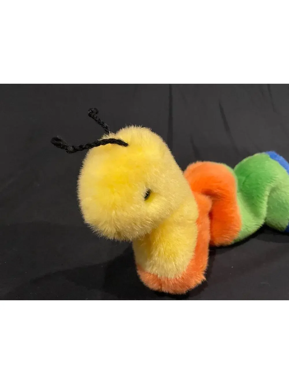 Vintage Rainbow Caterpillar Plush 1999 Colorful Stuffed Animal Bright Striped To